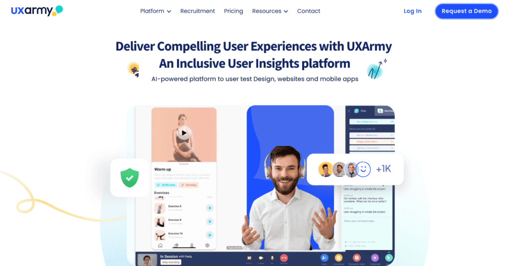 UXArmy is a powerhouse for unmoderated testing.
