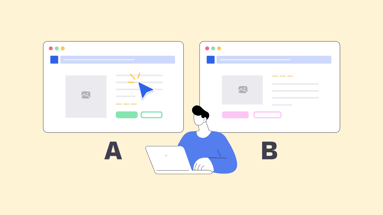 UX writing testing methods A/B Testing