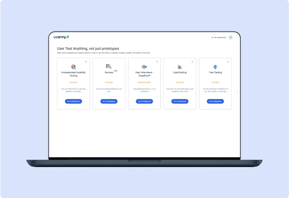 통합 원격 사용자 테스트 플랫폼 | UXArmy 1 Image 1