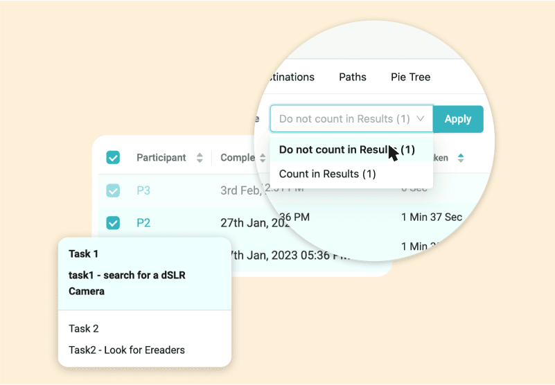 Tree Testing - Menu categorisation and structuring 1 tt feature1
