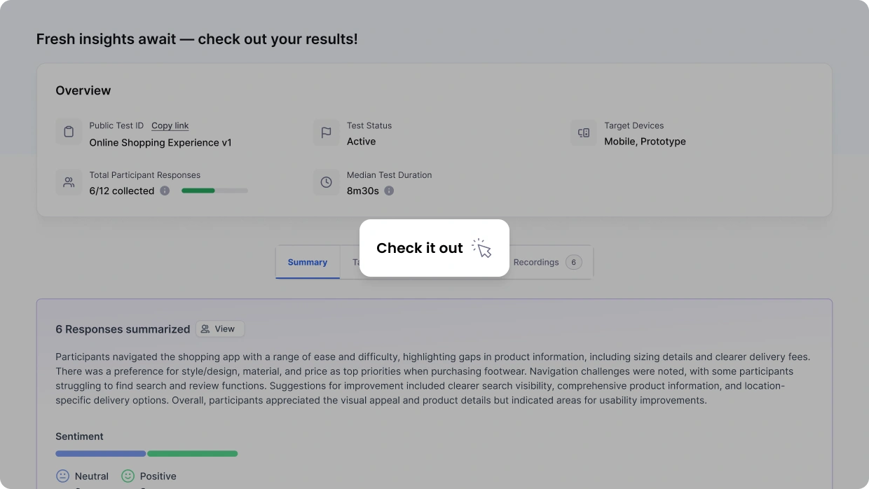 UX Research AI 1 Experience the Interactive Test