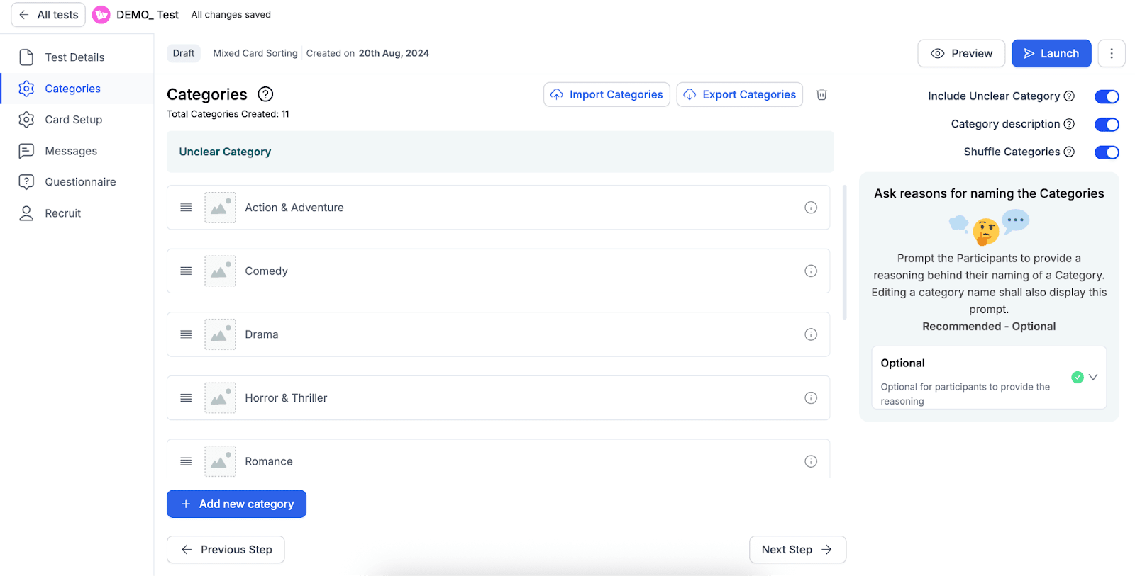 UX vs UI Design: Key Differences and How They Work Together (2025 Guide) 9 UX vs UI : A screenshot of setting up card sorting in UXArmy