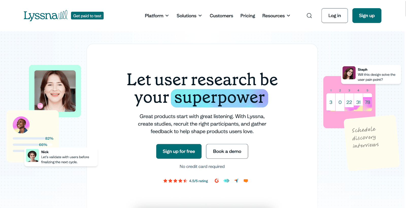 Top 20 Free and Paid Website Testing Tools – Reviewed and Compared 20 Lyssna website with headline "Let user research be your superpower", with CTA buttons, and UX research tool previews.