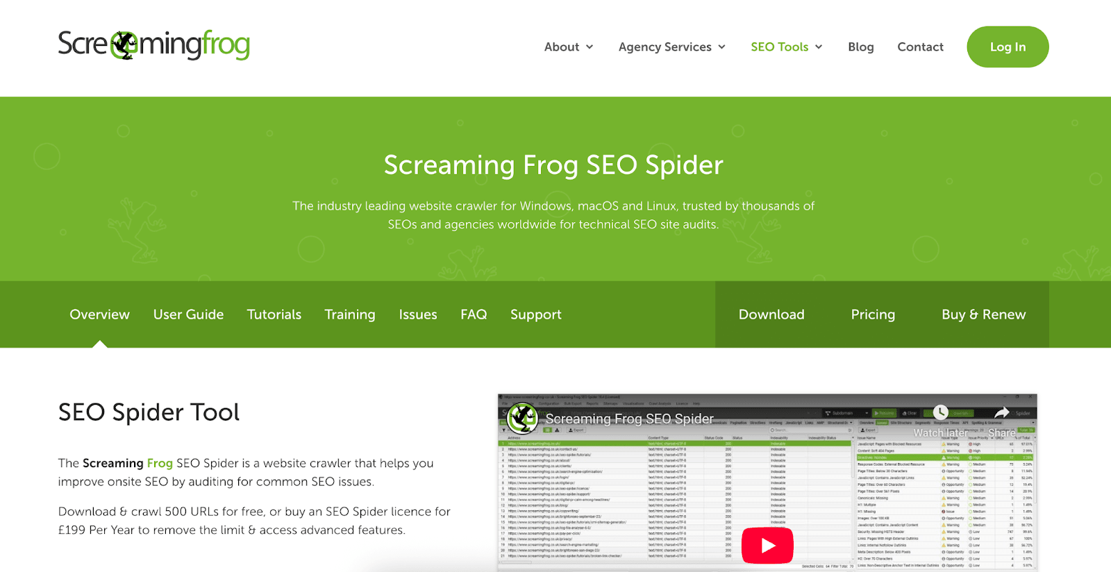 Top 20 Free and Paid Website Testing Tools – Reviewed and Compared 34 Screaming Frog SEO Spider website showcasing their crawler for Windows, macOS and Linux platform.